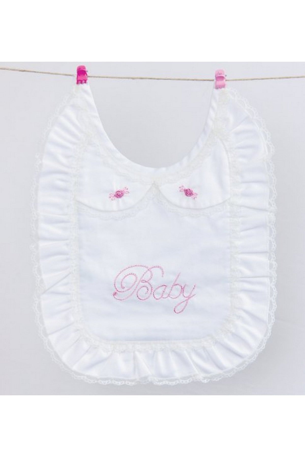 Medekids Baby Mama Önlüğü Ekru-Pembe