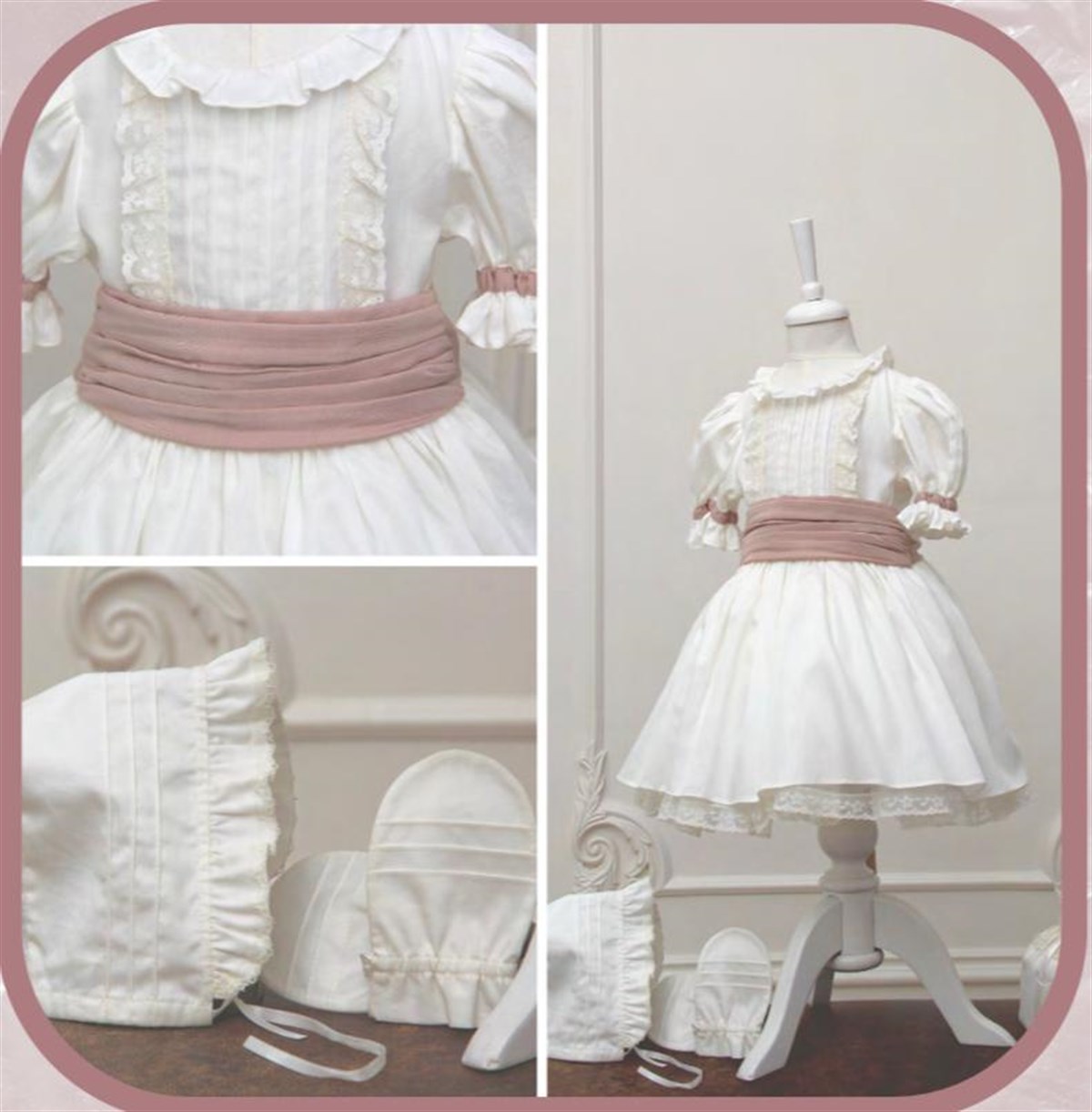 Medekids Elbise Kahve Kemerli 0-3 Ay