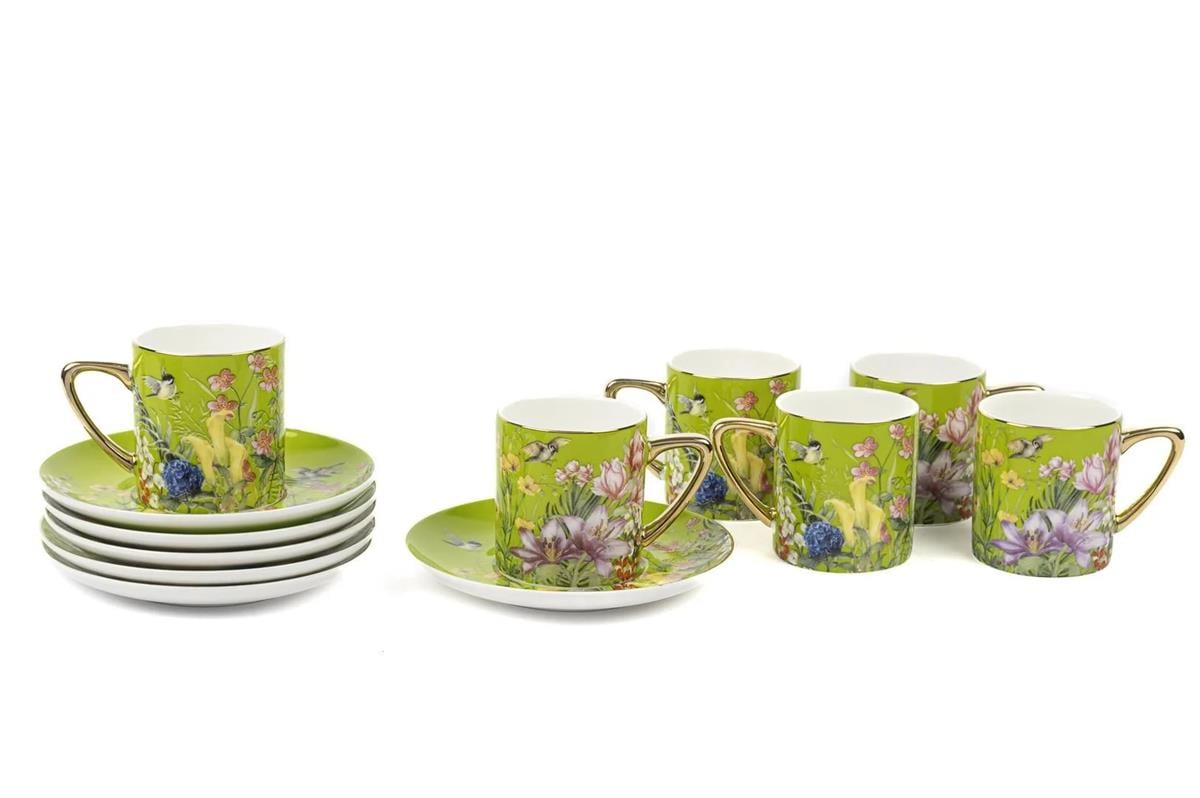 Mikasa Moor Garden Yeşil 6lı Kahve Fincanı Seti 100CC