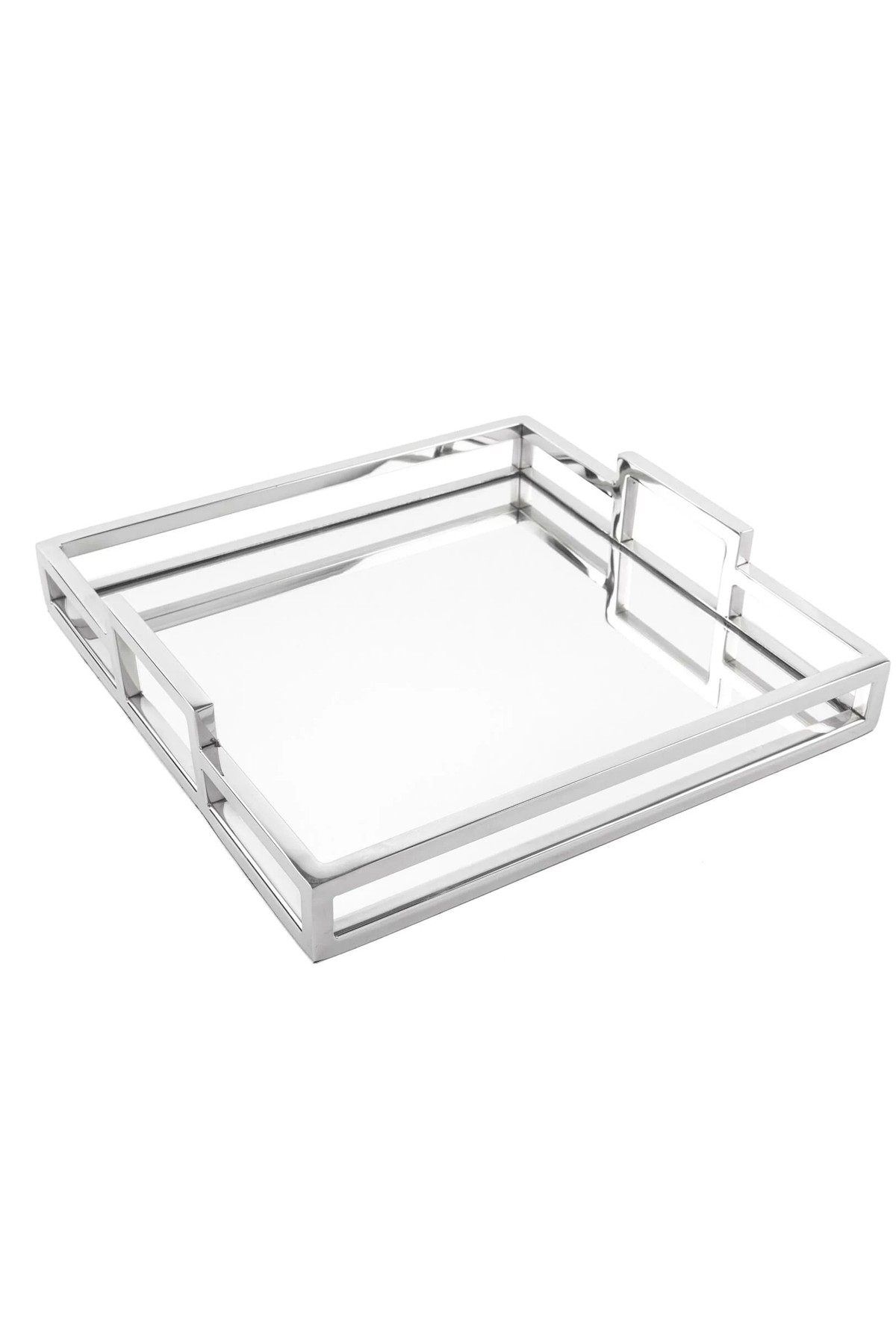 Mikasa Moor Gümüş Metal Kare Aynalı Tepsi 30x30 cm
