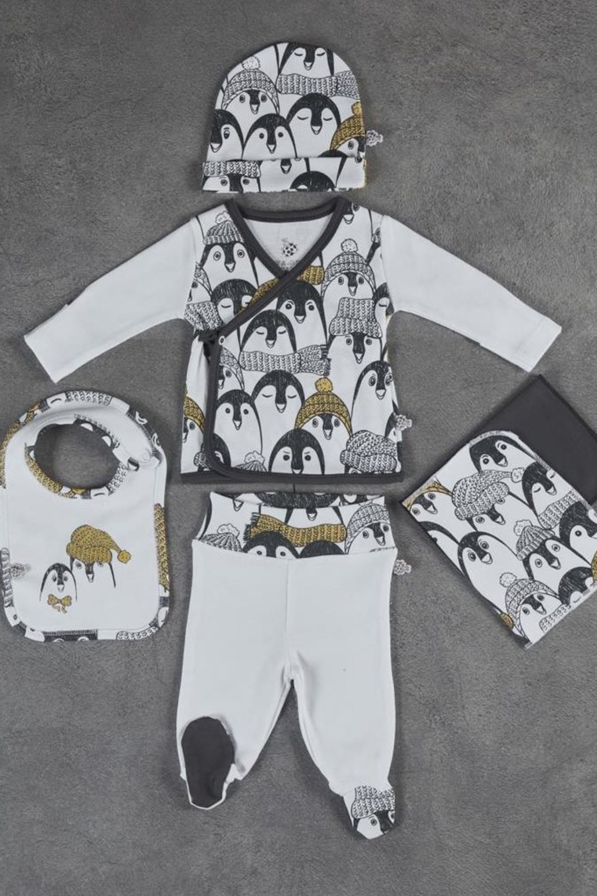 Pingu Bebek Zıb 5Li Set Beyaz