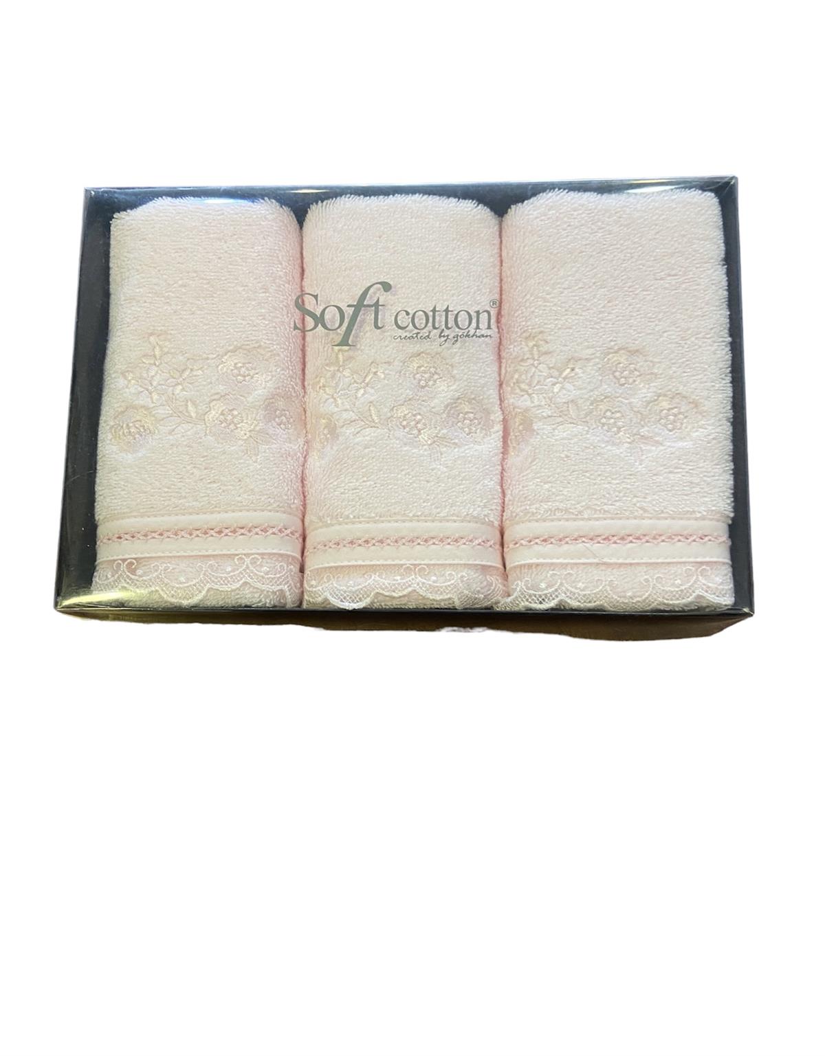 Soft Cotton Luna 3'Lü Set Pembe 30*50
