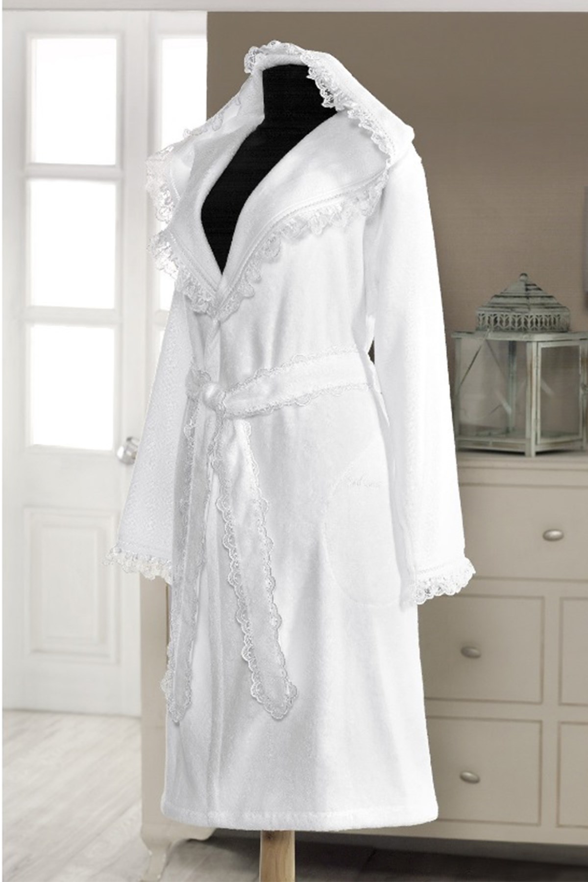 Soft Cotton Luna Beyaz Bornoz