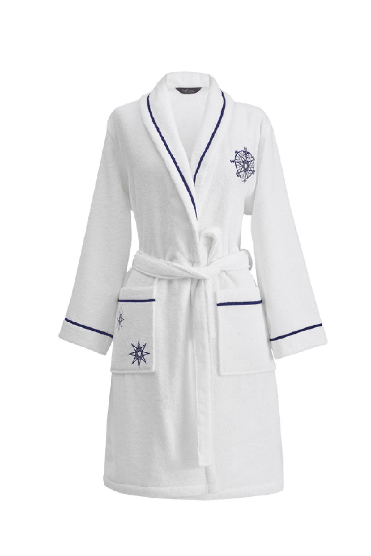 Soft Cotton Marine Lady Şalyaka Bornoz  Beyaz M