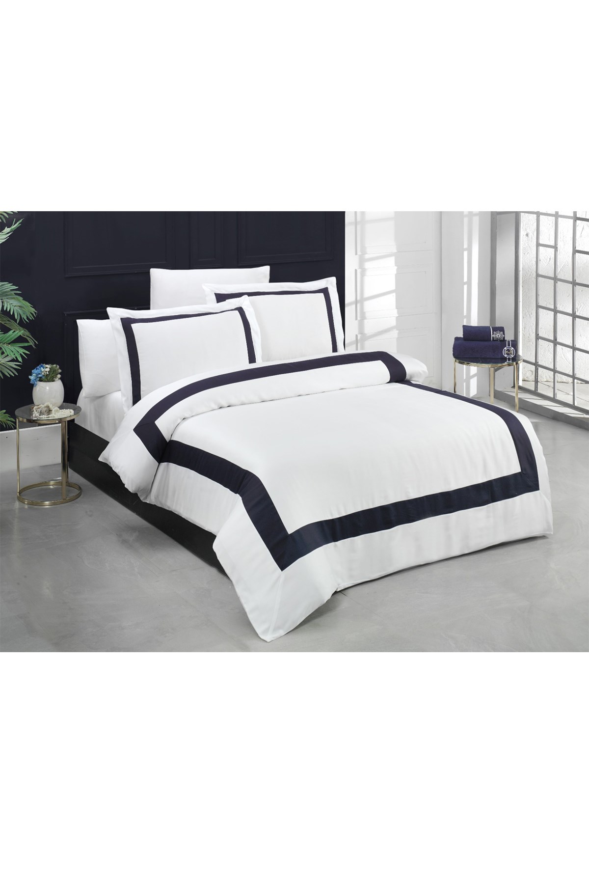 Soft Cotton Marinel White  Çift Kişilik Nevresim Takımı Beyaz 200X220