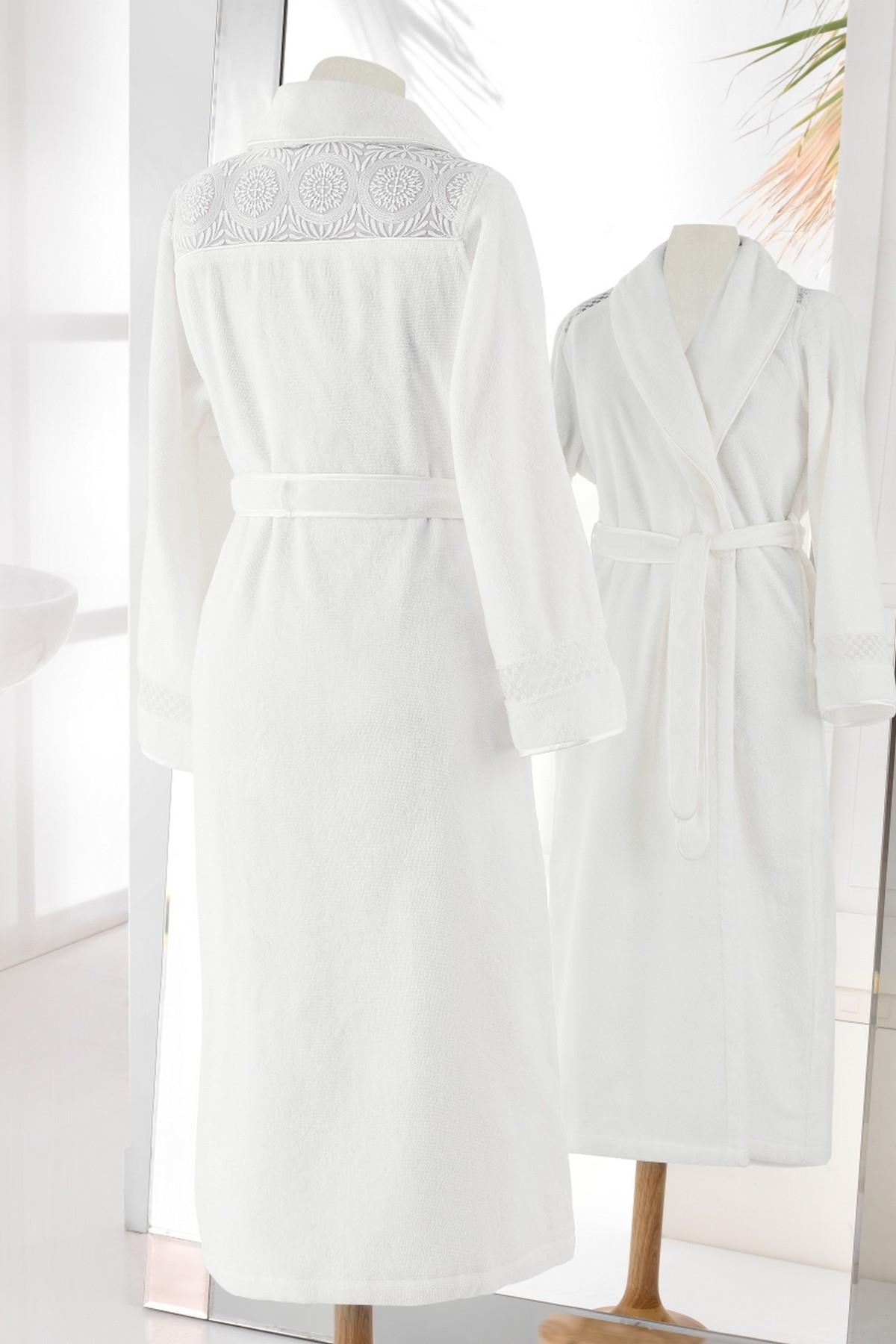 Soft Cotton Queen Bornoz Ekru