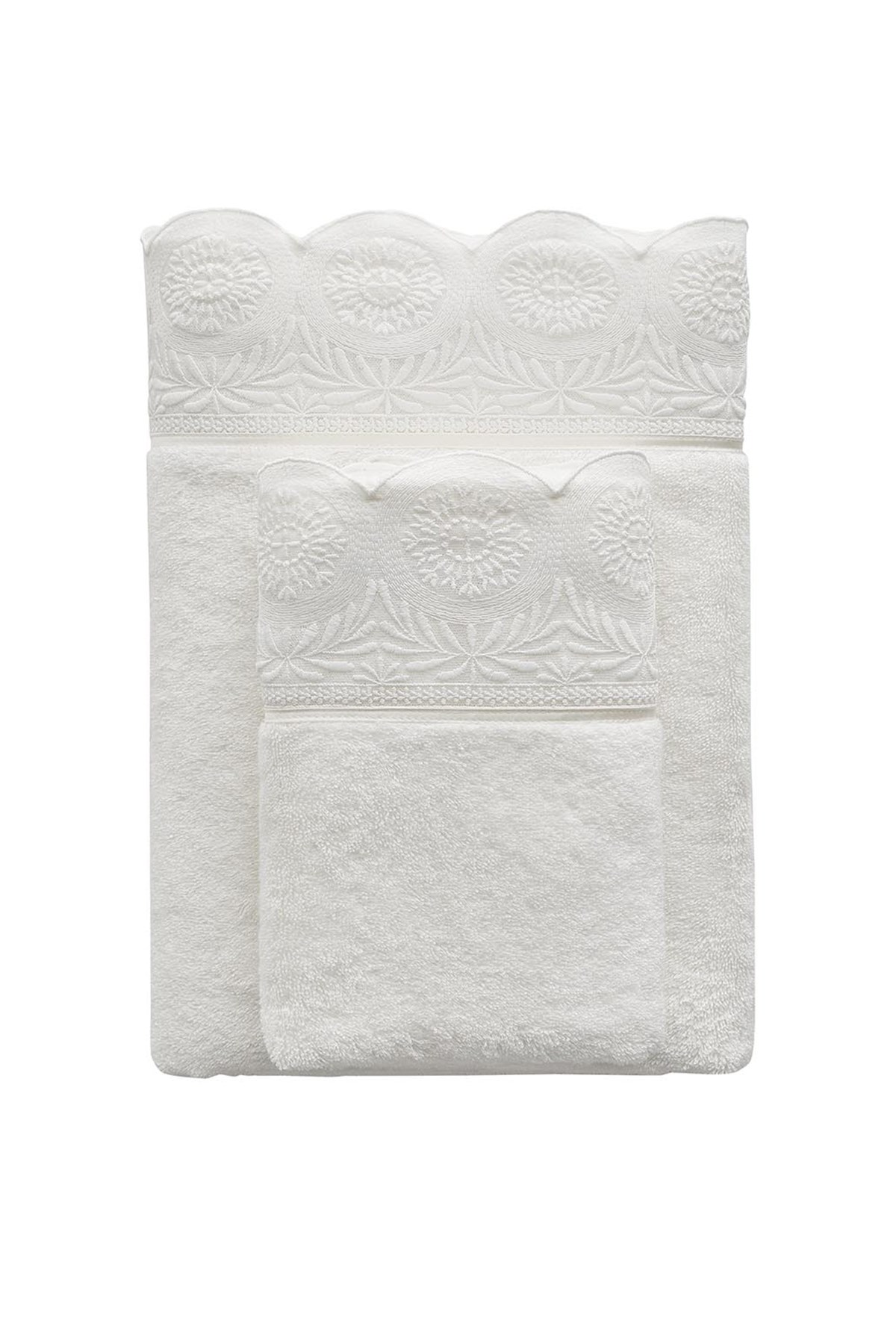 Soft Cotton Queen Havlu Ekru 50x100