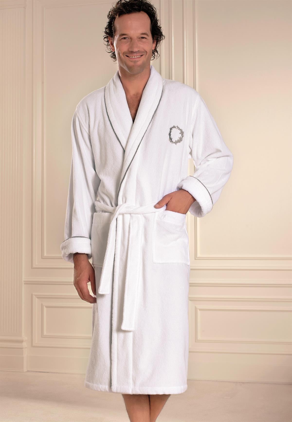 Soft Cotton Şehzade Erkek Bornoz Beyaz XL