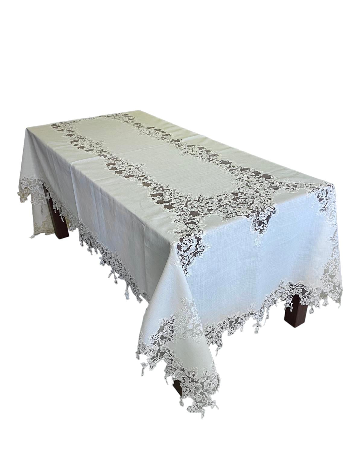 VPH Güpürlü Masa Örtüsü Krem 165*185 Cm