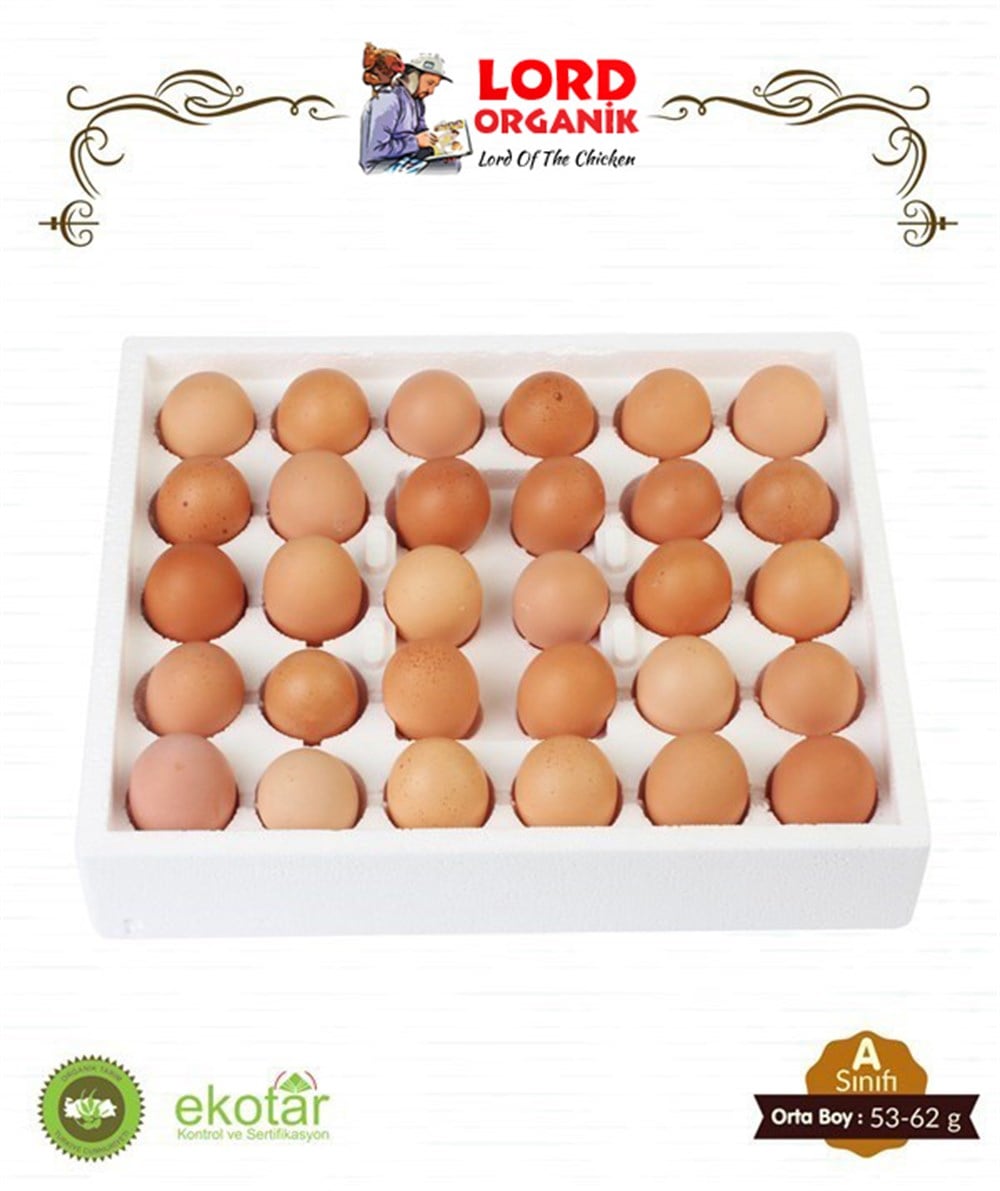 JD Organik Yumurta Orta Boy 30'lu ( 53-62 Gr)