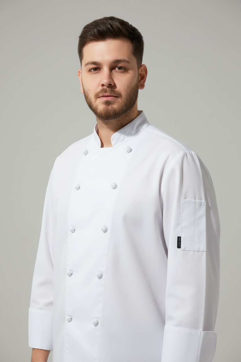 APP-RON SIGNATURE – Erkek Çin Düğmeli Şef Ceketi
