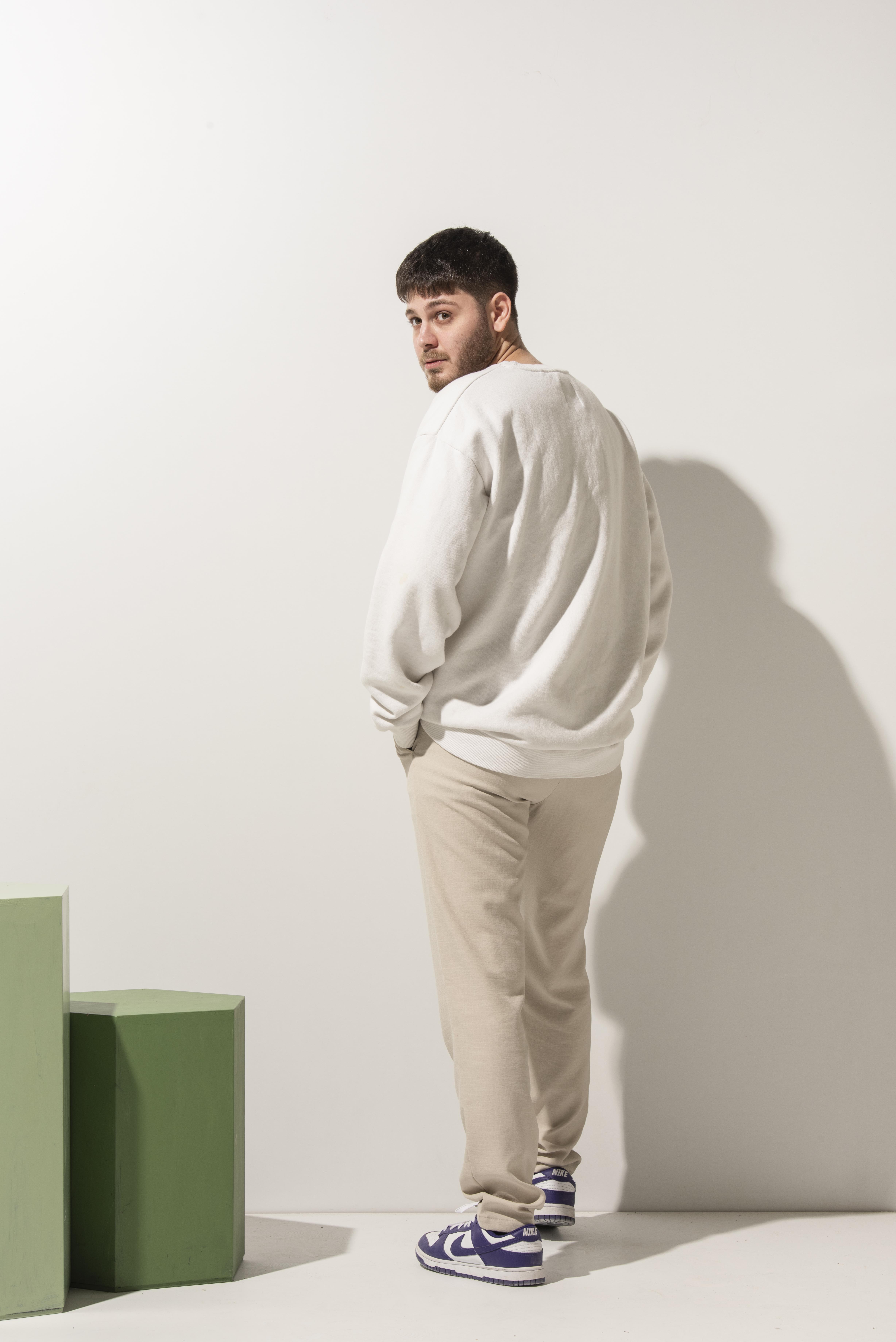 Bej Rengi Keten Görünümlü Şef Pantolonu 