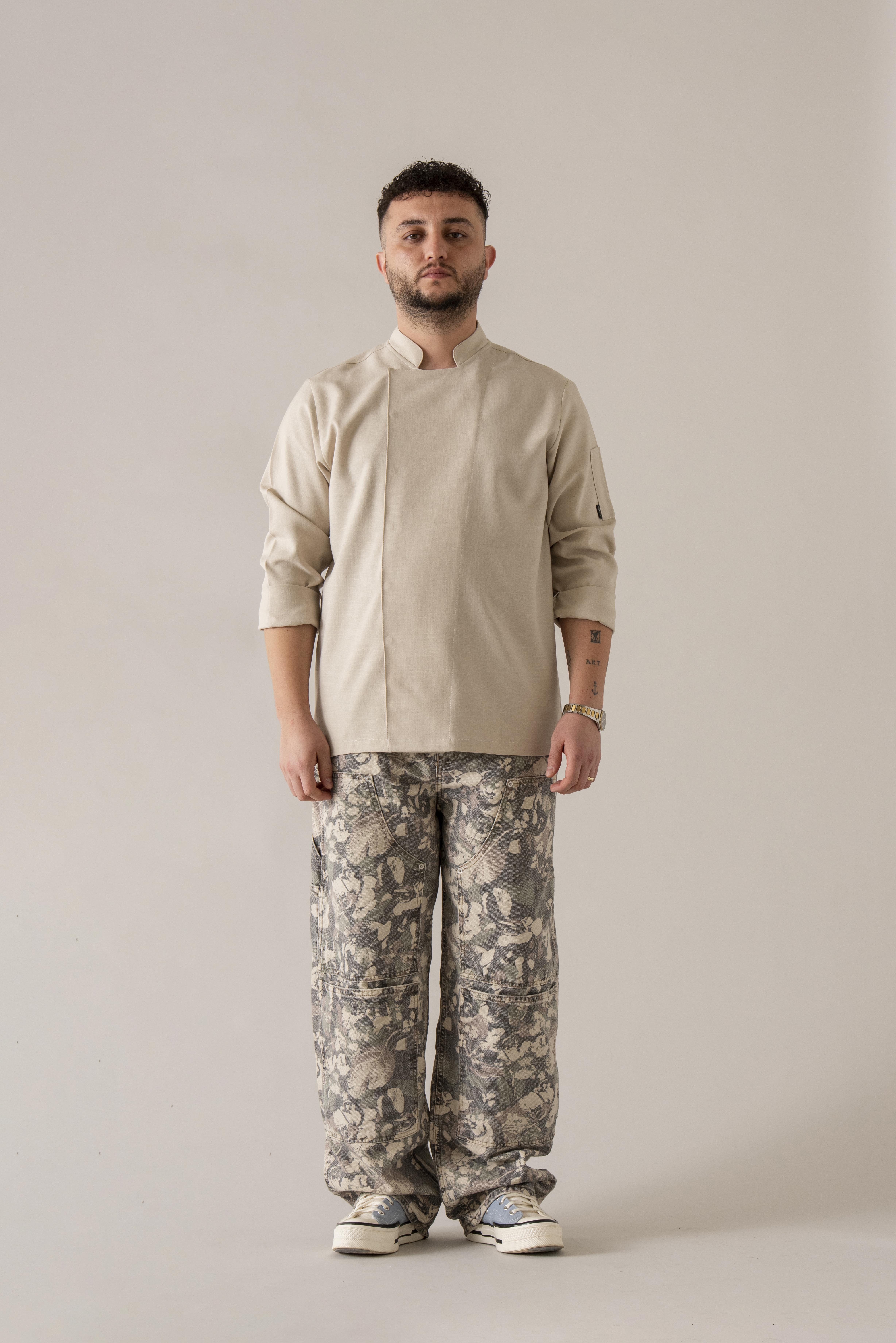 C-04 Soft Linen – Bej Şef Ceketi