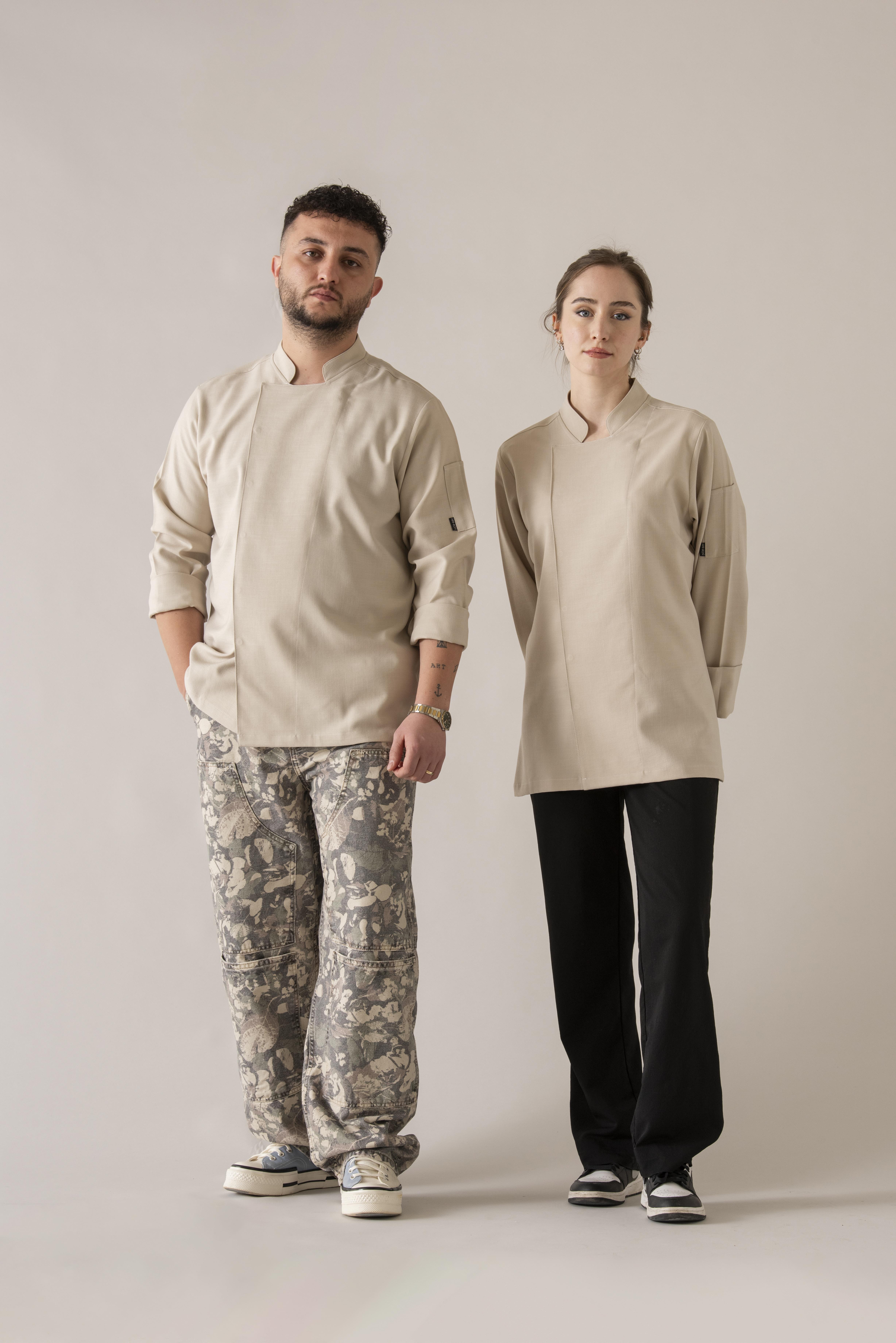 C-04 Soft Linen – Bej Şef Ceketi