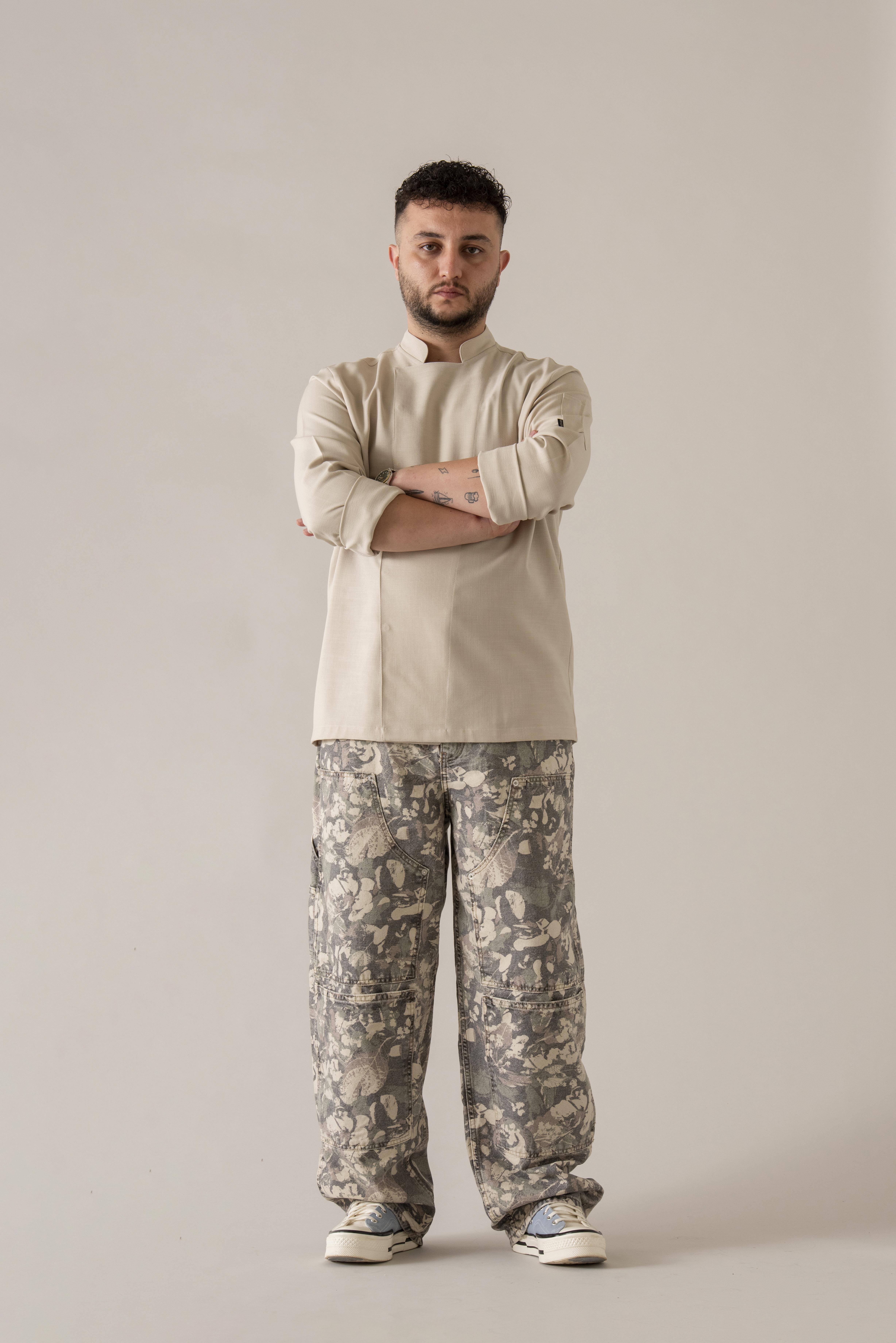 C-04 Soft Linen – Bej Şef Ceketi