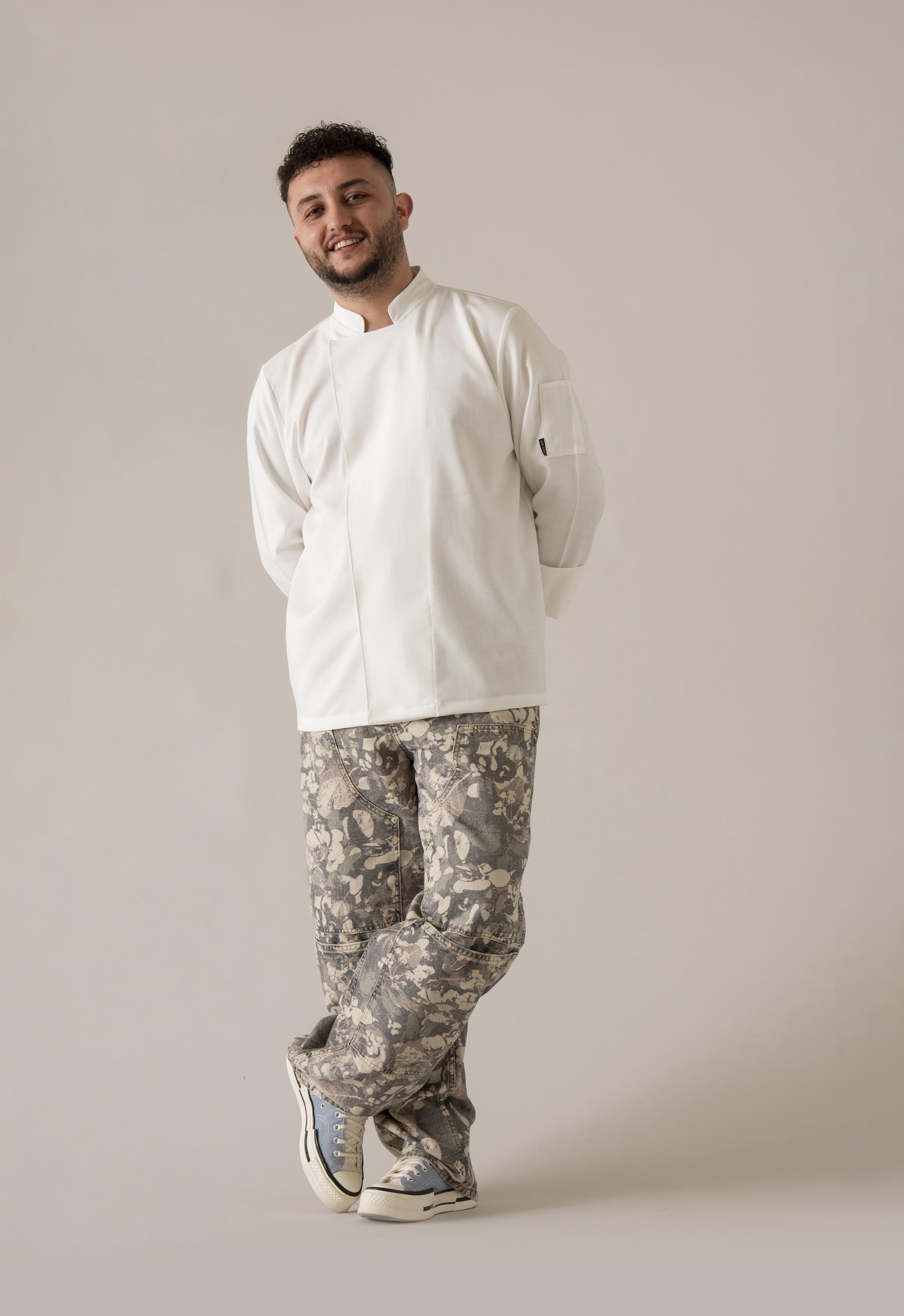 C-04 Soft Linen – Beyaz Şef Ceketi
