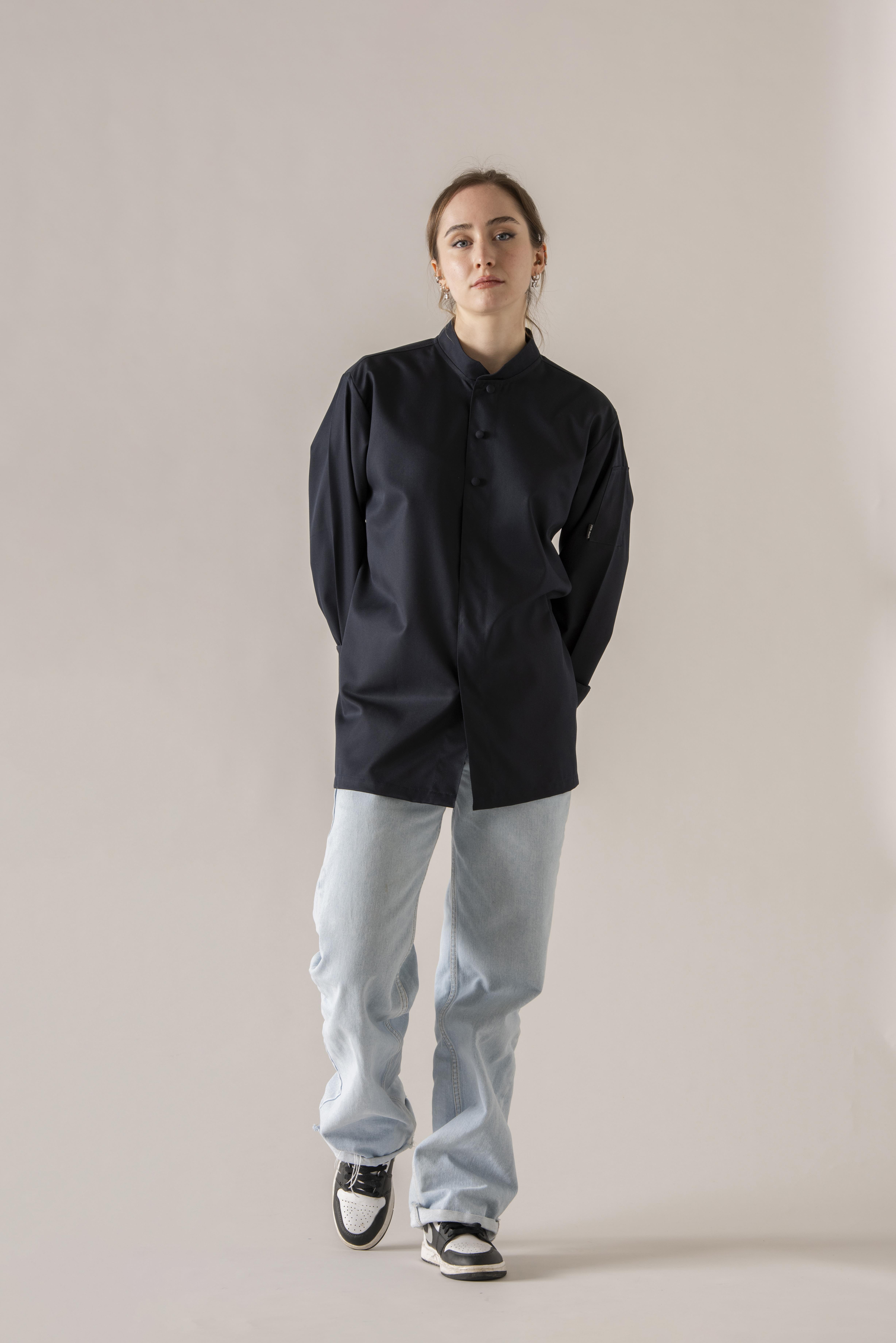 C-05 Collaret Kadın – Lacivert Şef Ceketi