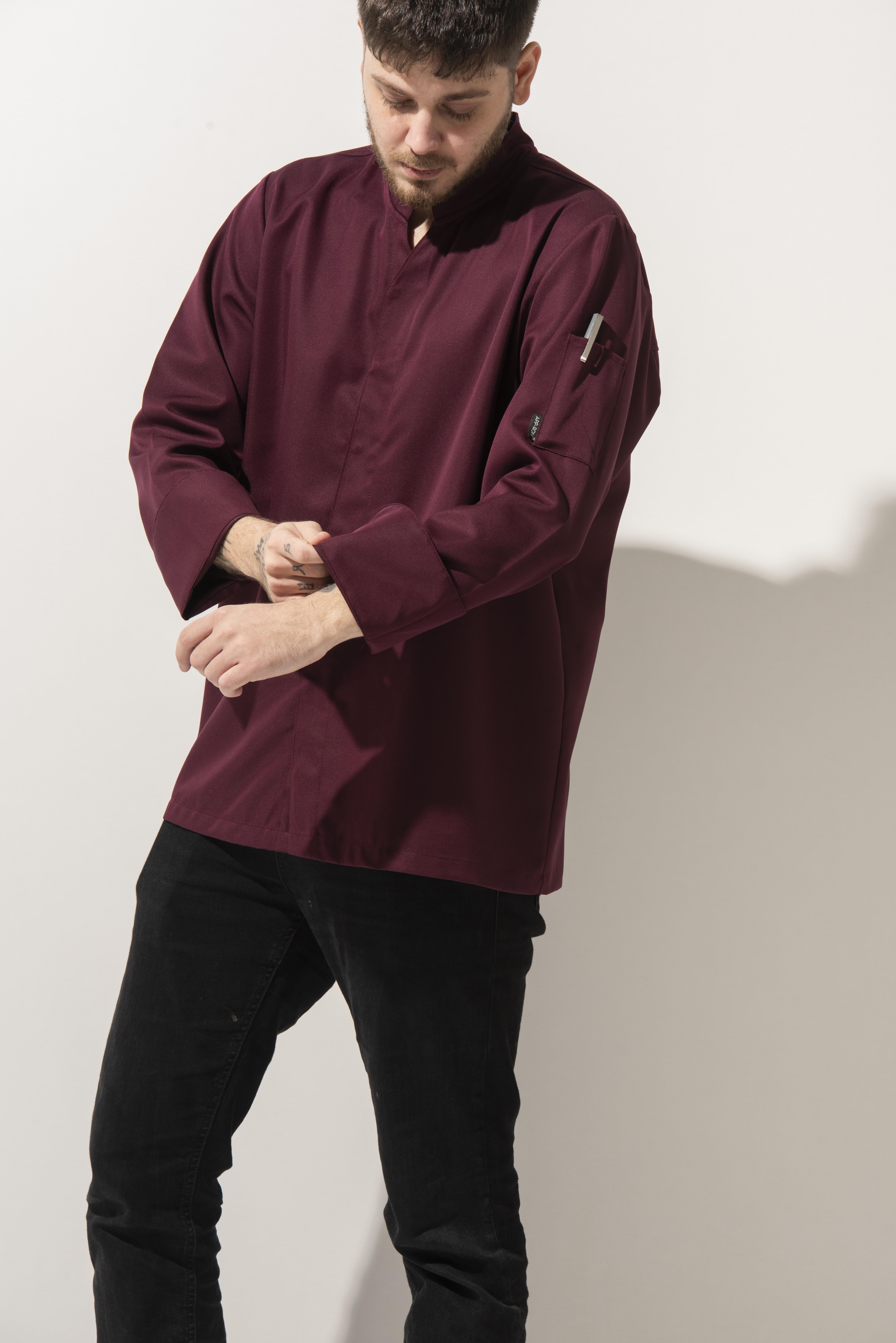C-07 Vneck – Bordo Şef Ceketi