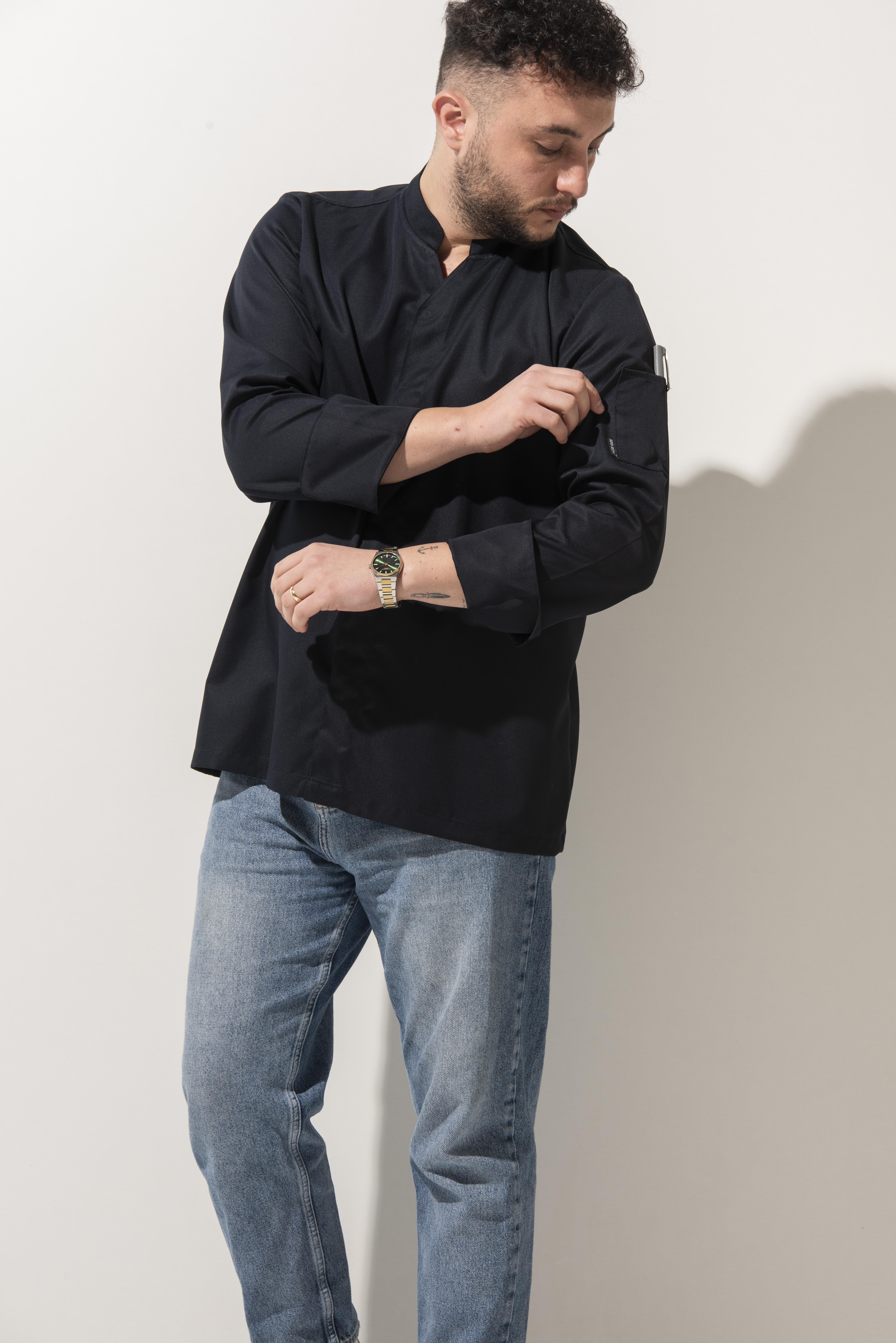 C-07 Vneck – Lacivert Şef Ceketi