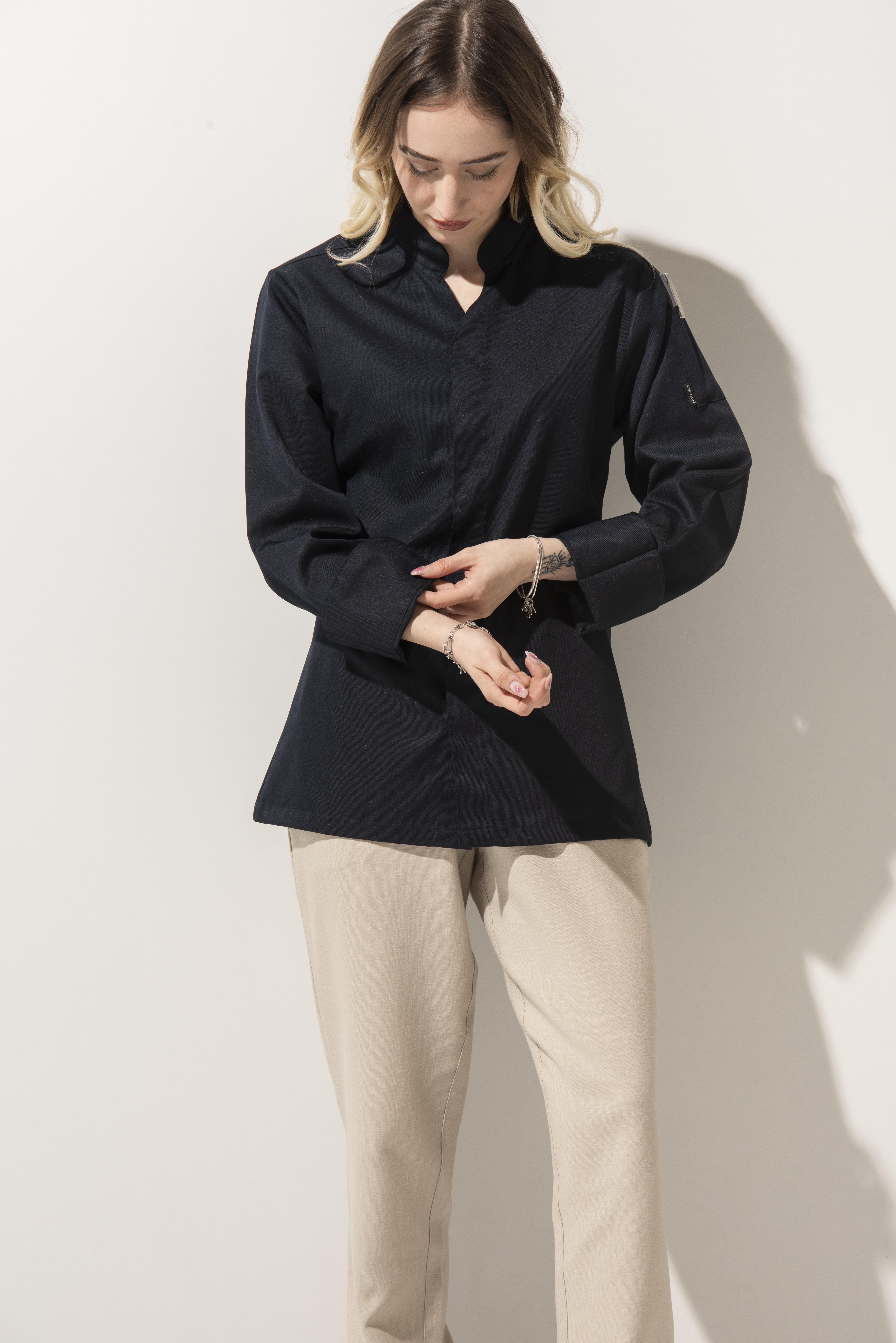 C-07 Vneck Kadın – Lacivert Şef Ceketi