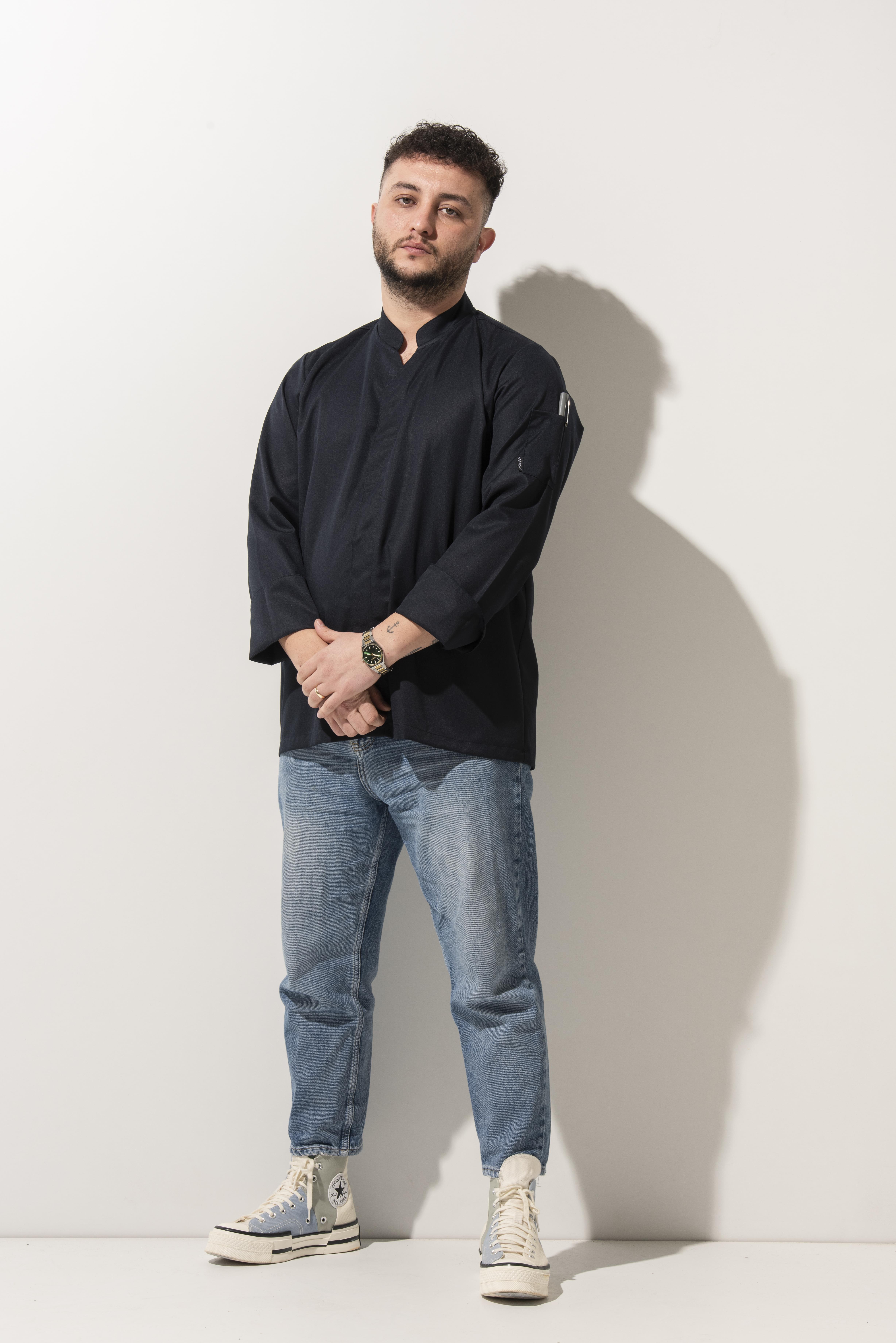 C-07 Vneck – Lacivert Şef Ceketi