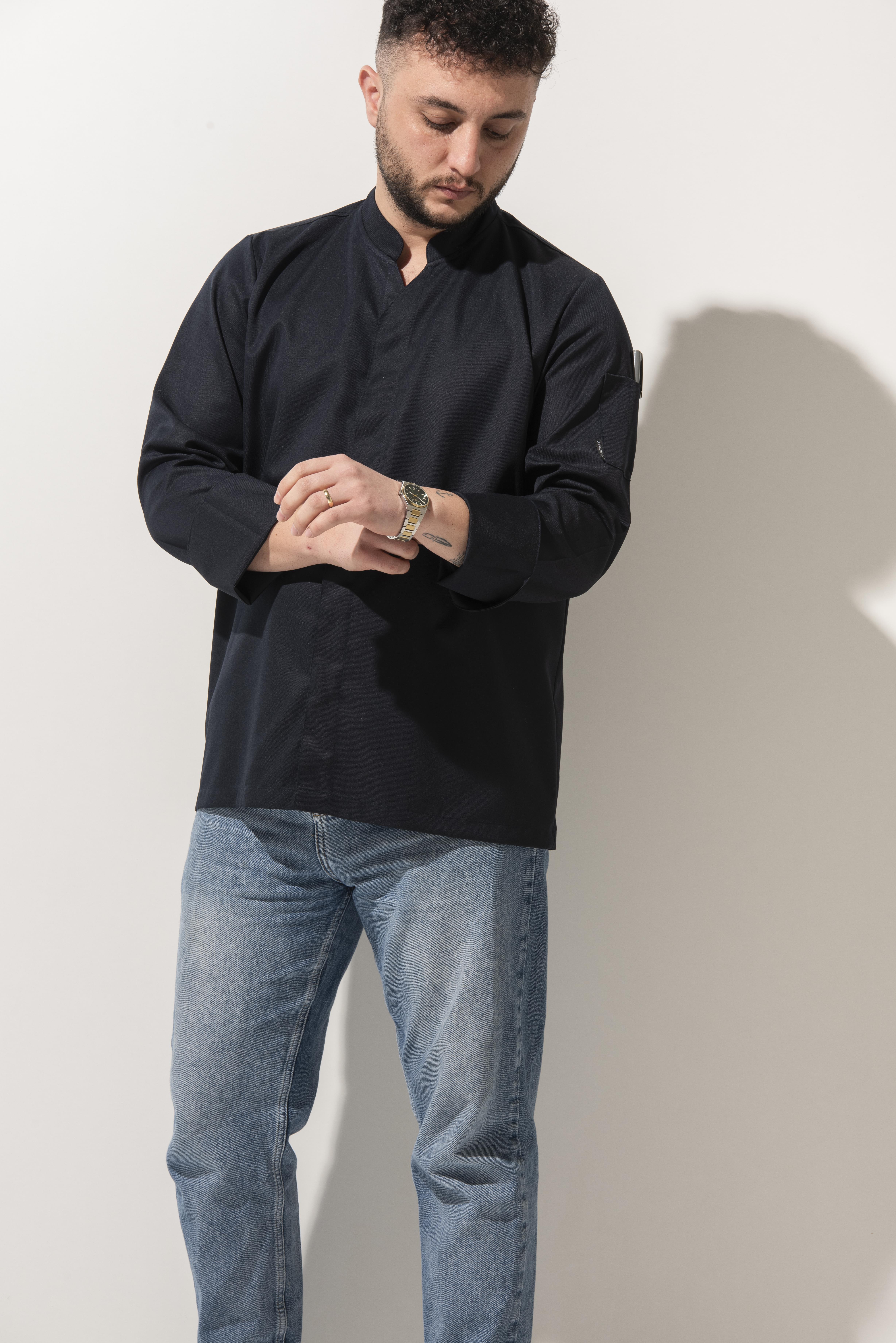 C-07 Vneck – Lacivert Şef Ceketi