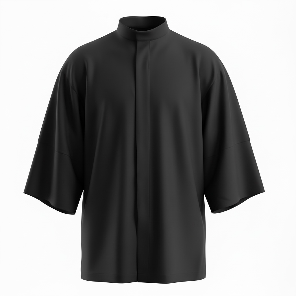 C-11 Mai Premium - Oversize Şef Ceketi - Siyah