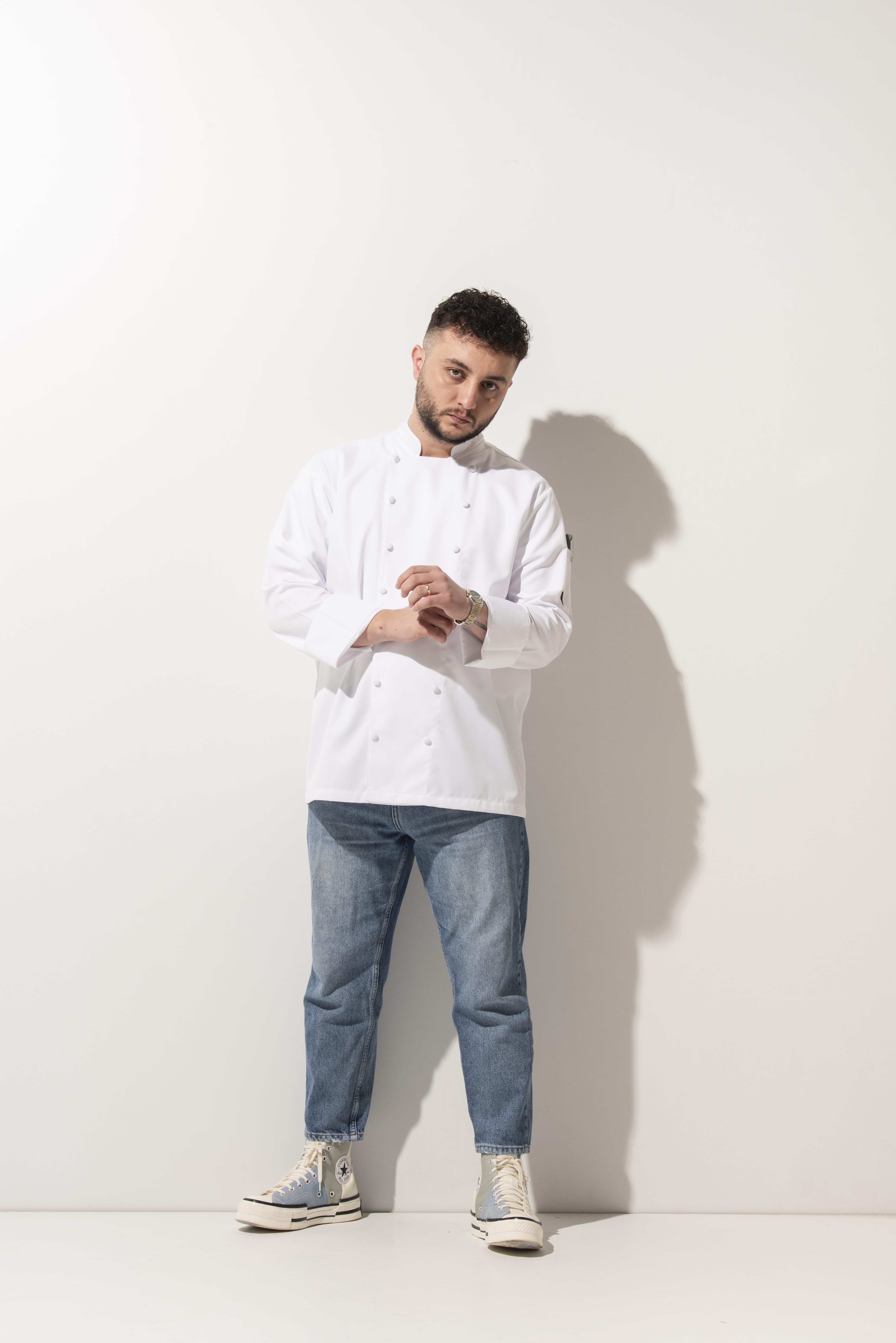 C-14 Classic – Beyaz Şef Ceketi