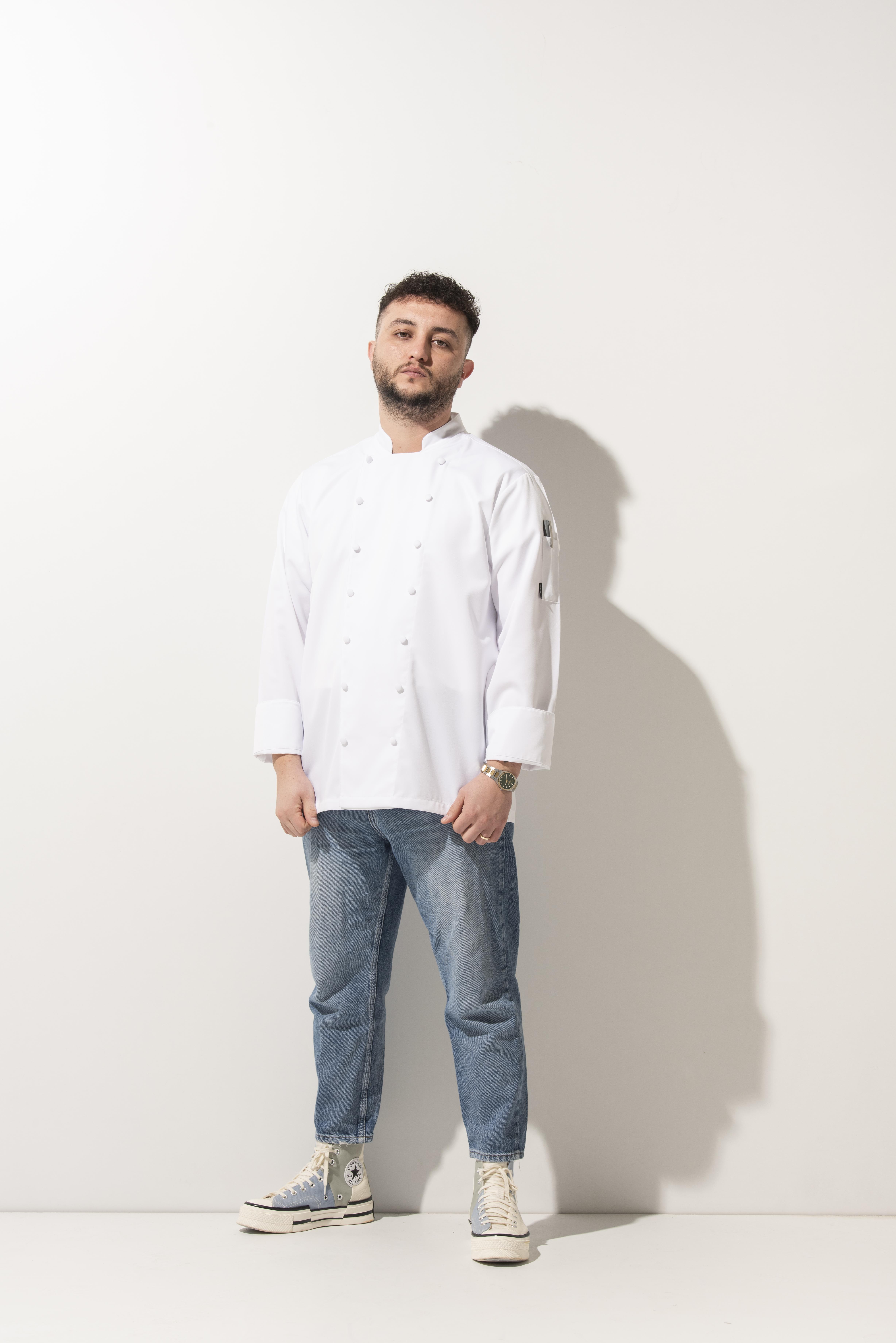 C-14 Classic – Beyaz Şef Ceketi