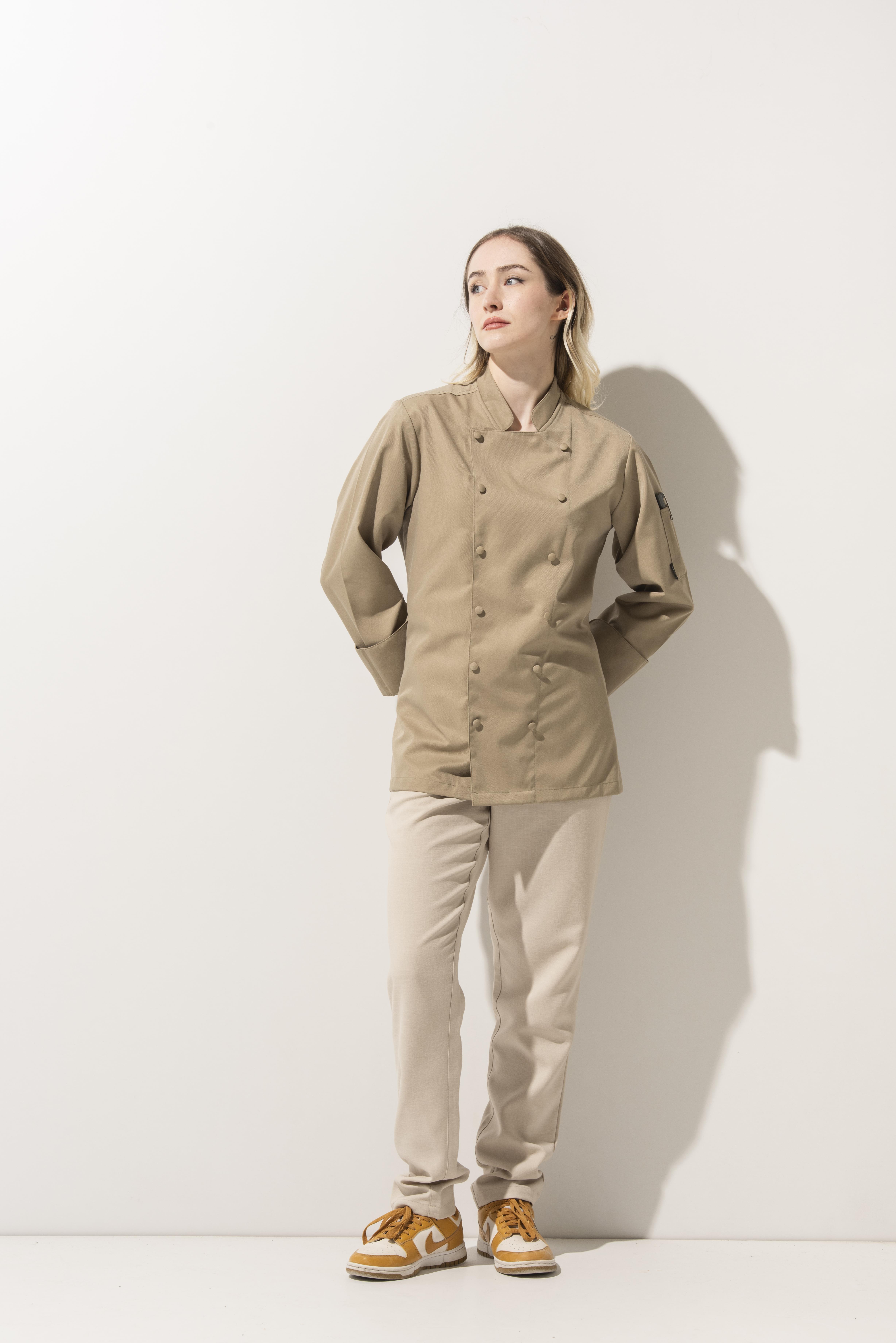C-14 Classic Kadın – Camel Şef Ceketi
