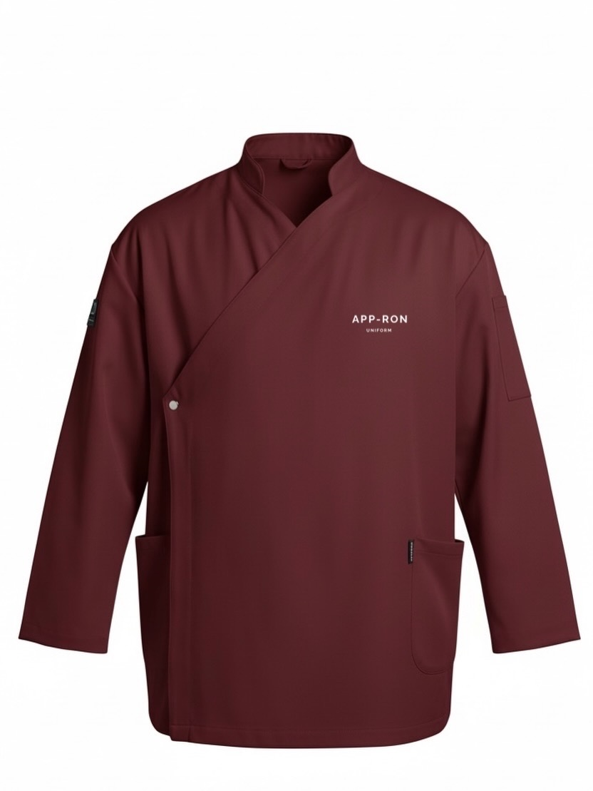 C-16 Flip Premium - Kadın Değiştirilebilir Kapaklı Şef Ceketi - Bordo