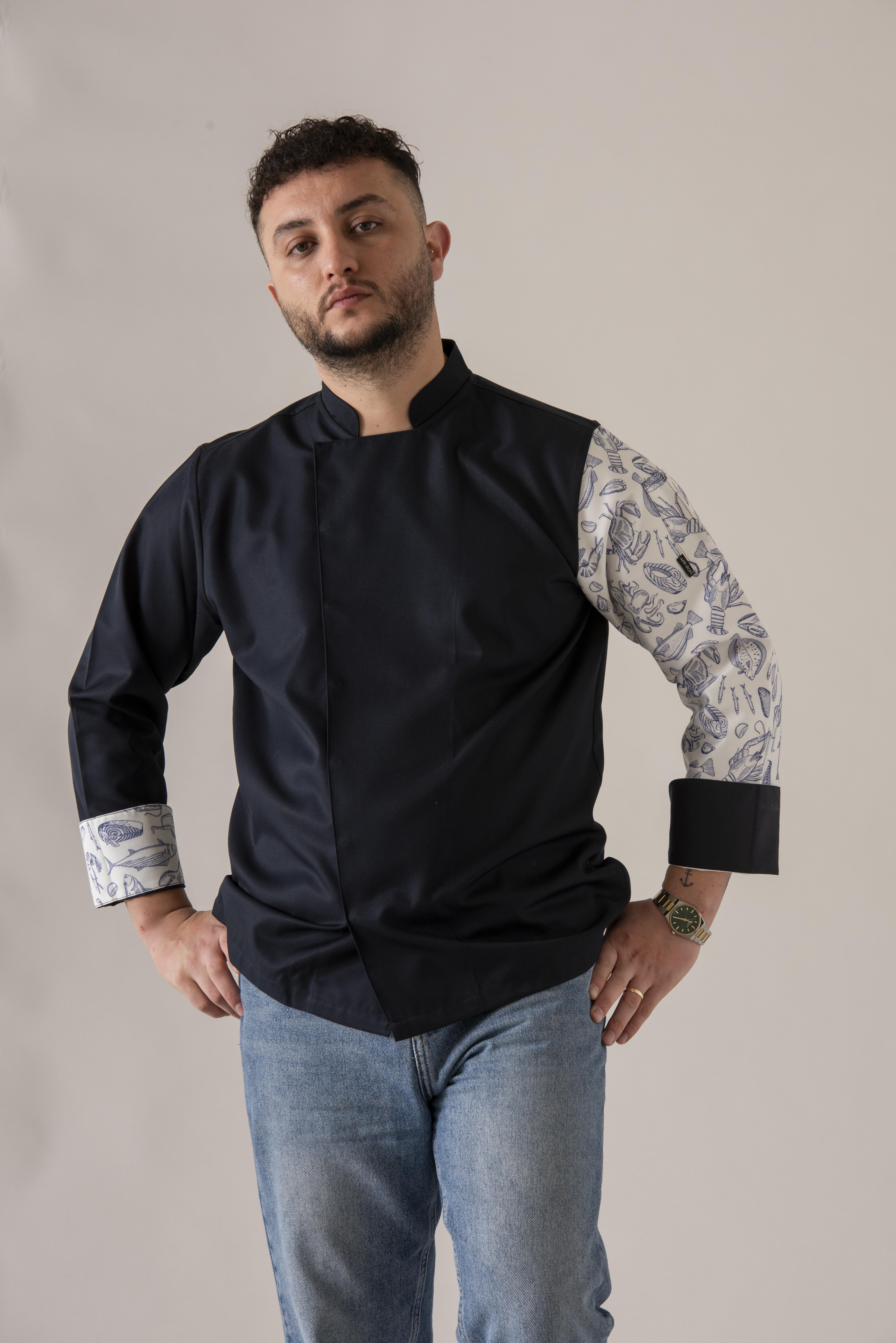 C-19 Seafood – Lacivert Şef Ceketi