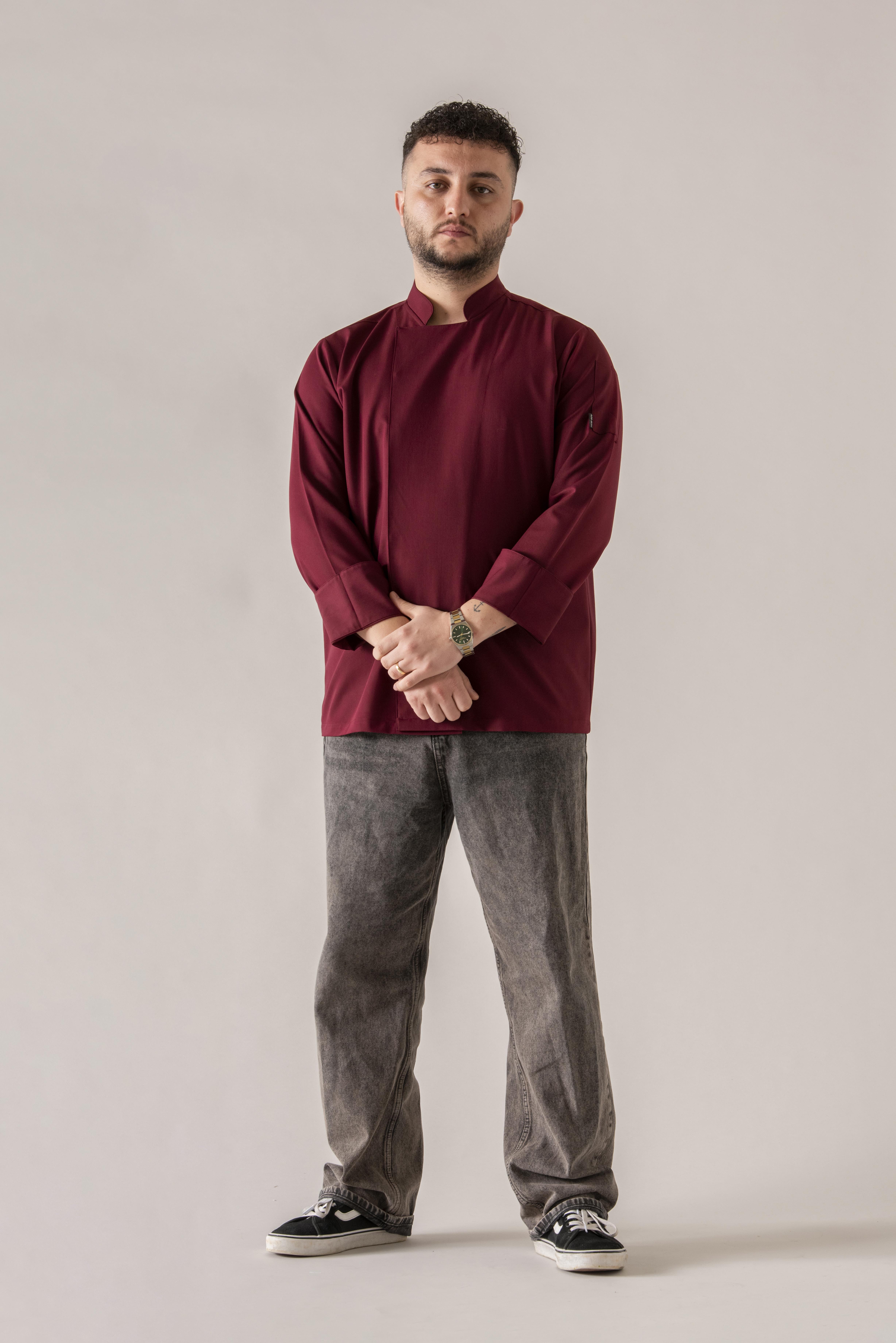 C-21 Premium – Bordo Şef Ceketi