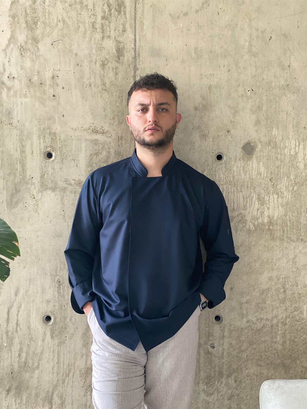 C-21 Premium – Lacivert Şef Ceketi
