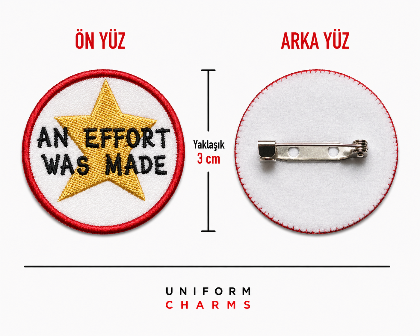 Uniform Charms™ An Effort Was Made (Yıldız) Broş Charm