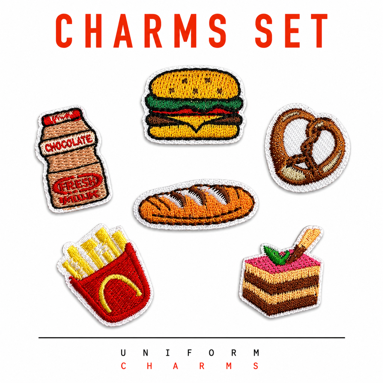 Uniform Charms™ Atıştırmalık Seti Broş Charm