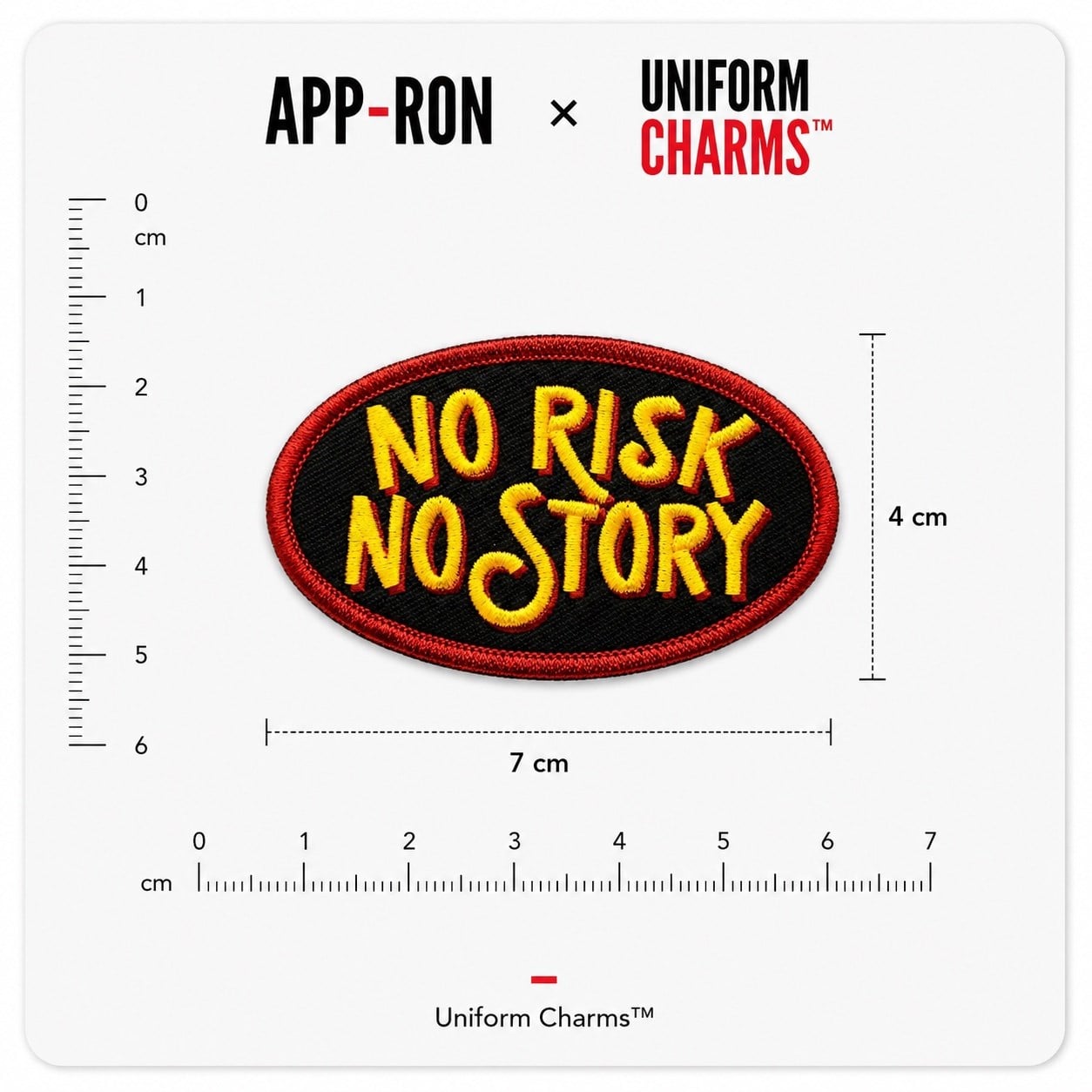 Uniform Charms™ No Risk No Story Broş Charm