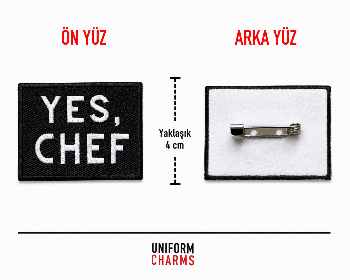 Uniform Charms™ Yes, Chef Broş Charm