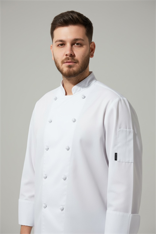 APP-RON SIGNATURE – Erkek Çin Düğmeli Şef Ceketi