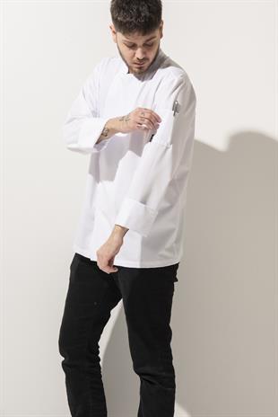 C-01 Classic – Beyaz Şef Ceketi