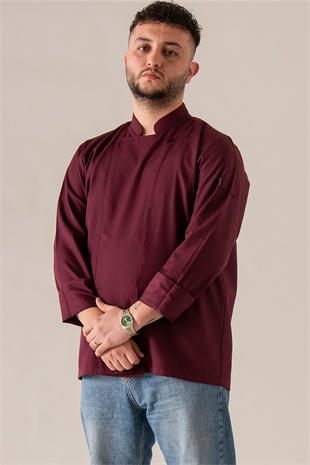 C-01 Classic – Bordo Şef Ceketi