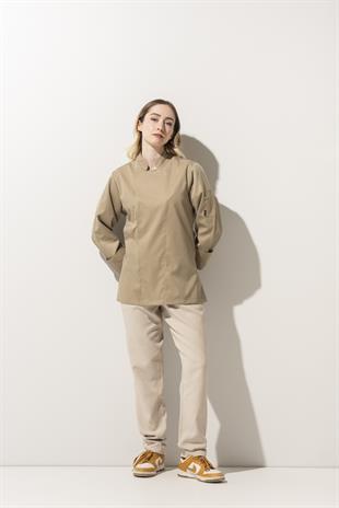 C-01 Classic Kadın – Camel Şef Ceketi