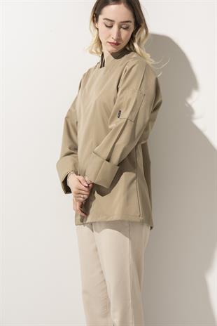 C-01 Classic Kadın – Camel Şef Ceketi