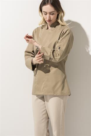 C-01 Classic Kadın – Camel Şef Ceketi