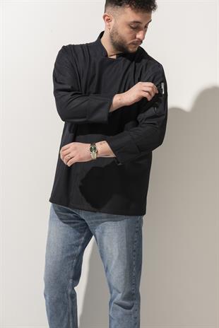 C-21 Premium - Mavi Kot  Şef Ceketi 