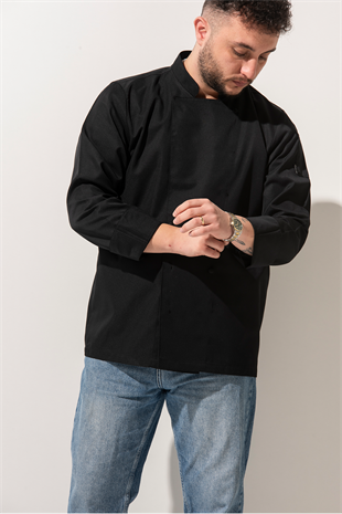 C-01 Classic – Siyah Şef Ceketi