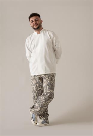 C-04 Soft Linen – Beyaz Şef Ceketi