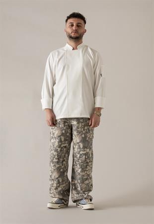 C-04 Soft Linen – Beyaz Şef Ceketi