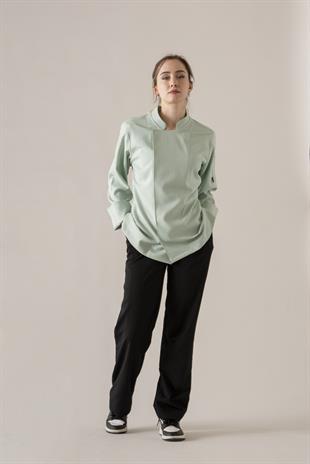 C-04 Soft Linen – Mint Yeşili Şef Ceketi