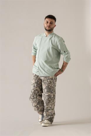 C-04 Soft Linen – Mint Yeşili Şef Ceketi